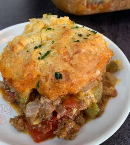 John Wayne Casserole Recipe With Cheesy Ranch Biscuits