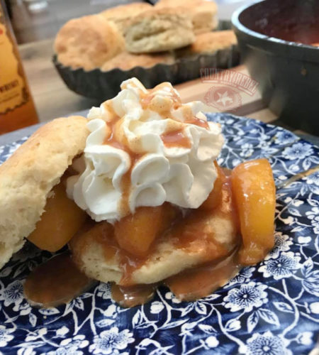 Homemade Peaches & Cream Shortcakes With Fireball