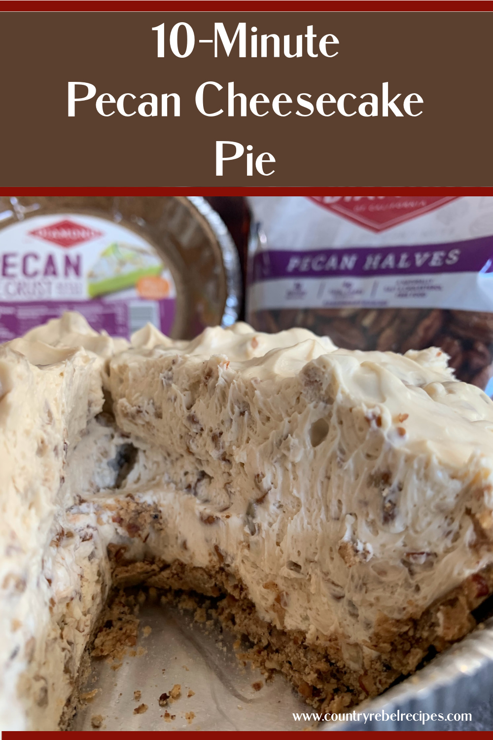 10-Minute Pecan Cheesecake Pie